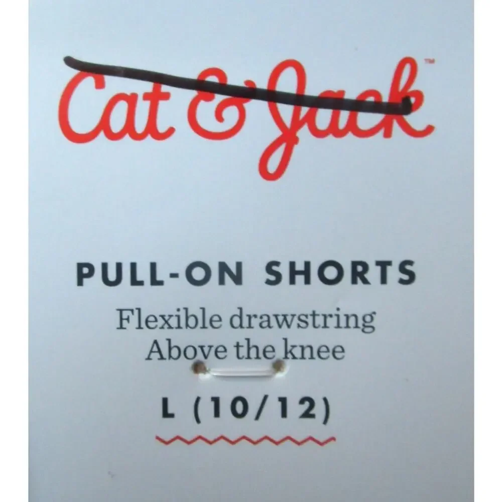 Cat & Jack Boys Pull-On Shorts with Drawstring Earth Tone Stripes Size L 10/12